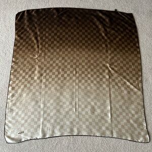 Aker brown ombre silk scarf/hijab square